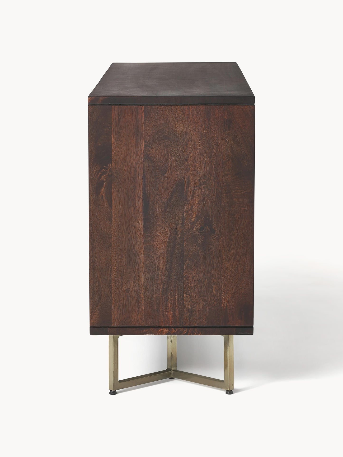 Sideboard Luca aus Mangoholz mit Fischgrät-Muster