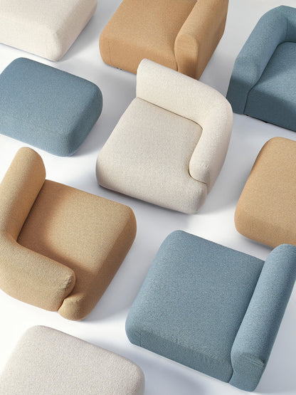 Modulares Bouclé-Ecksofa Sofia (3-Sitzer)