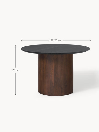Runder Marmor-Esstisch Abby, Ø 120 cm