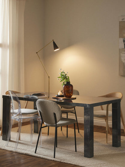 Esstisch Carl in Marmor-Optik, 180 x 90 cm