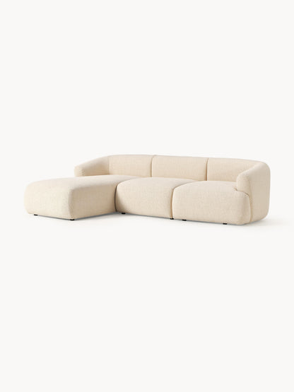 Modulares Bouclé-Ecksofa Sofia (3-Sitzer)