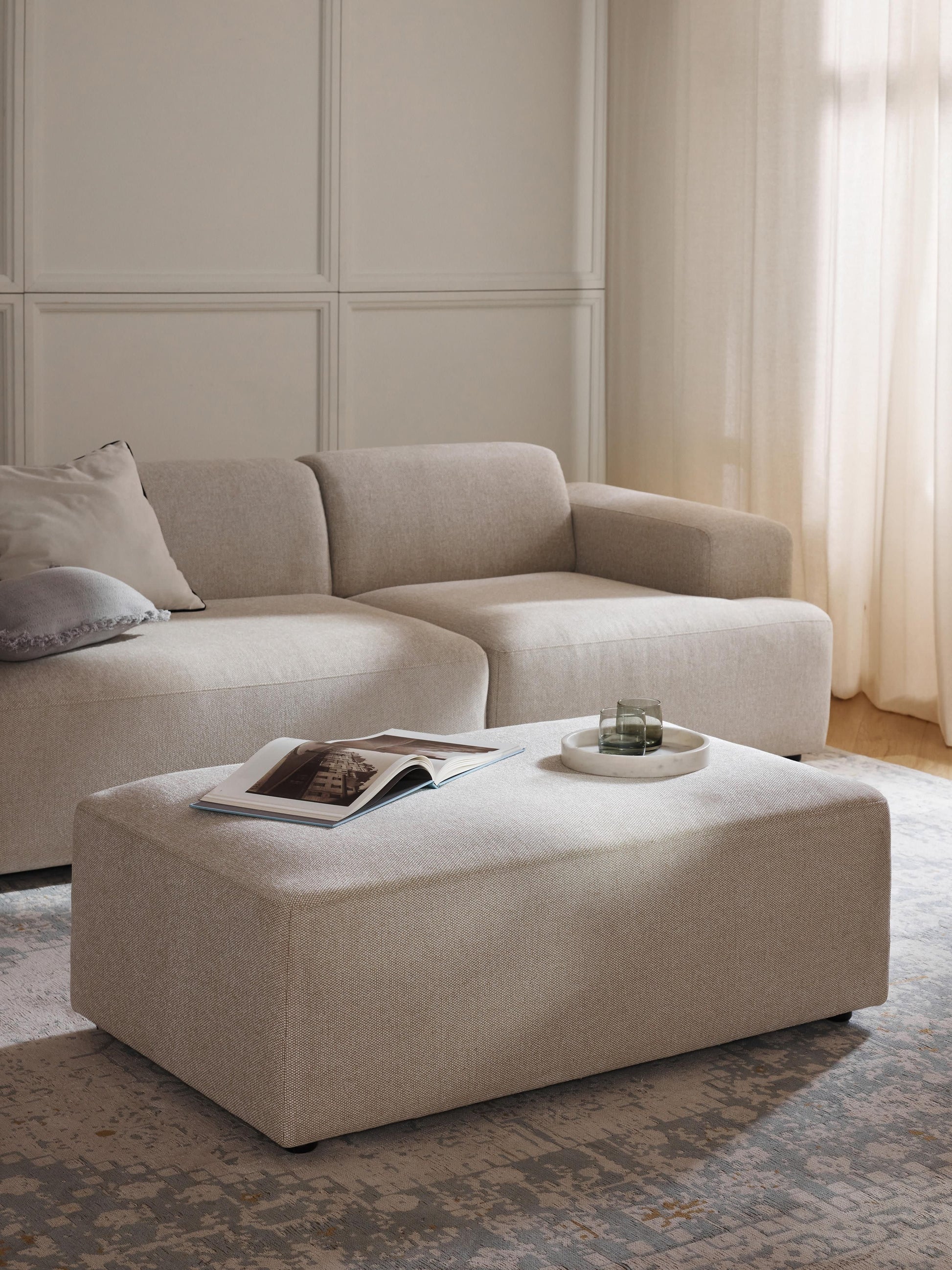 XL Sofa-Hocker Melva, B 116 x T 72 cm