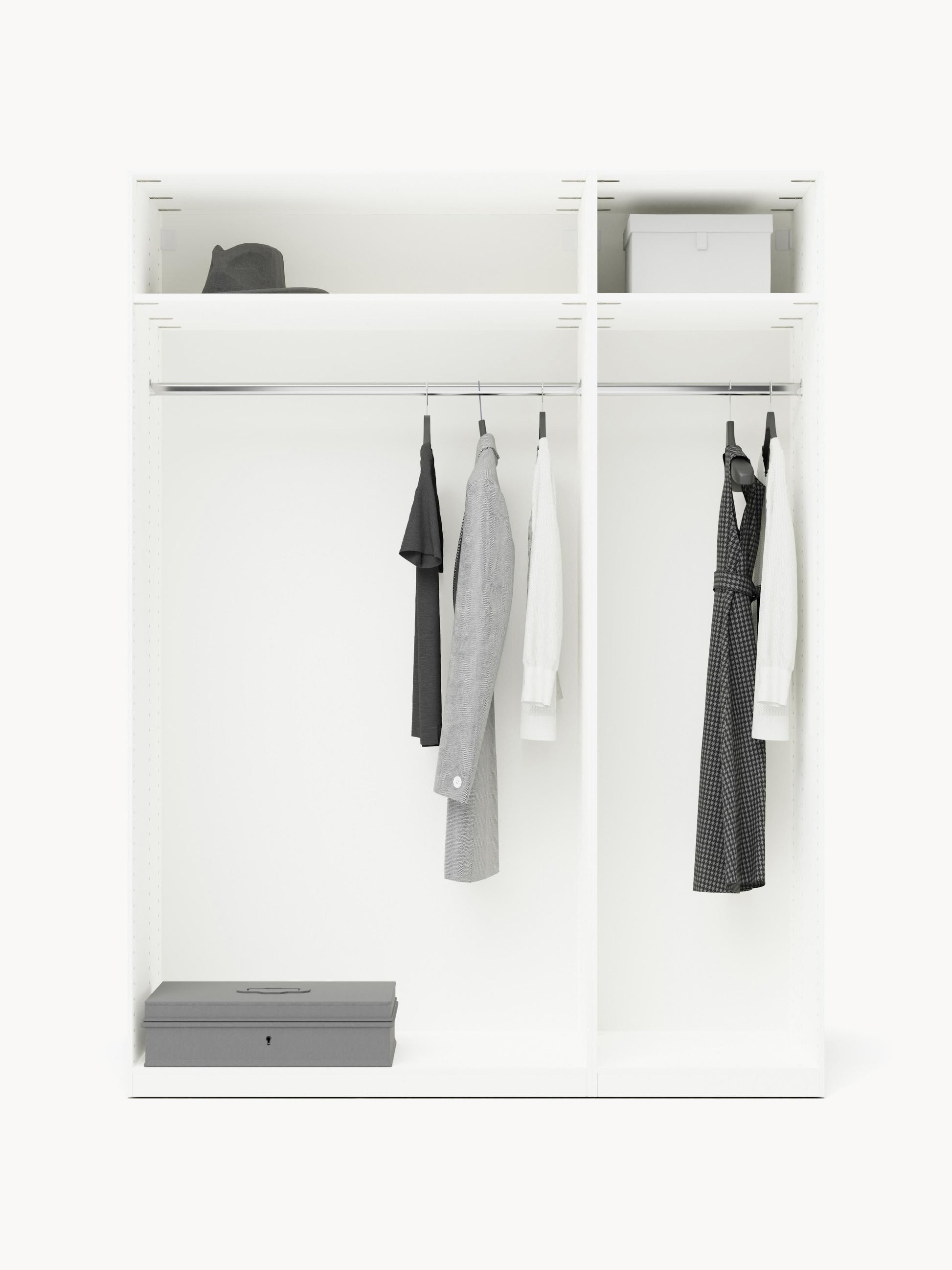 Modularer Drehtürenschrank Simone, 150 cm Breite, in verschiedenen Größen