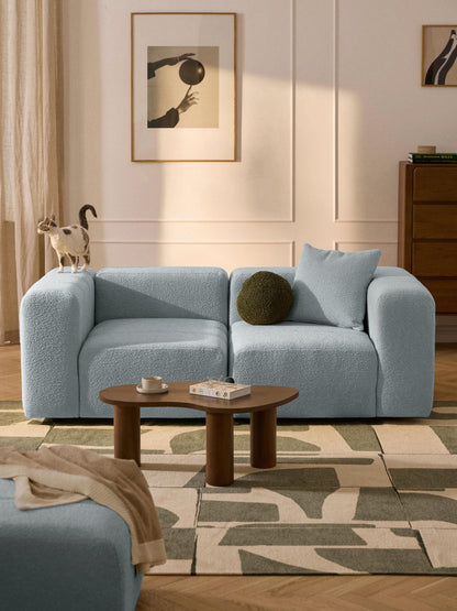 Modulares Bouclé-Sofa Lena (3-Sitzer)
