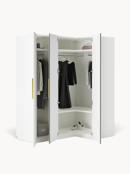 Modularer Eck-Kleiderschrank Simone, 165 cm Breite, in verschiedenen Größen