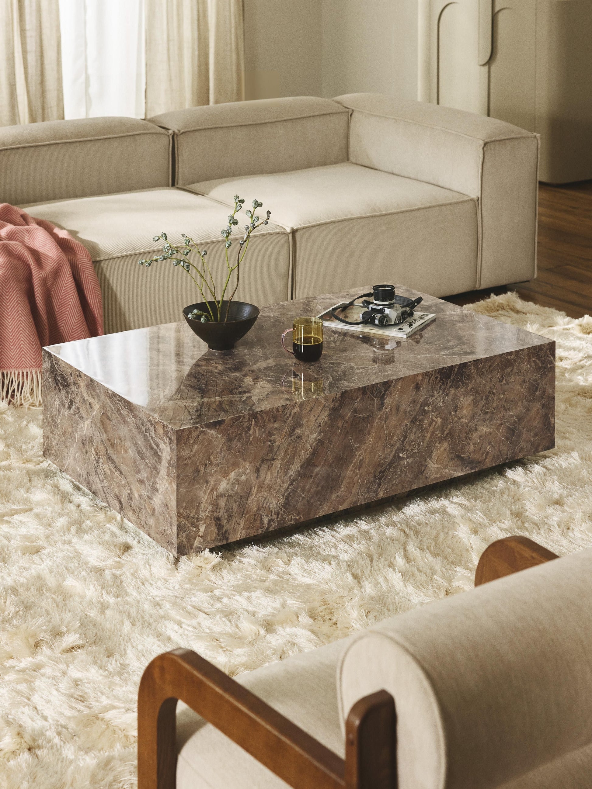 Couchtisch Lesley in Marmor-Optik