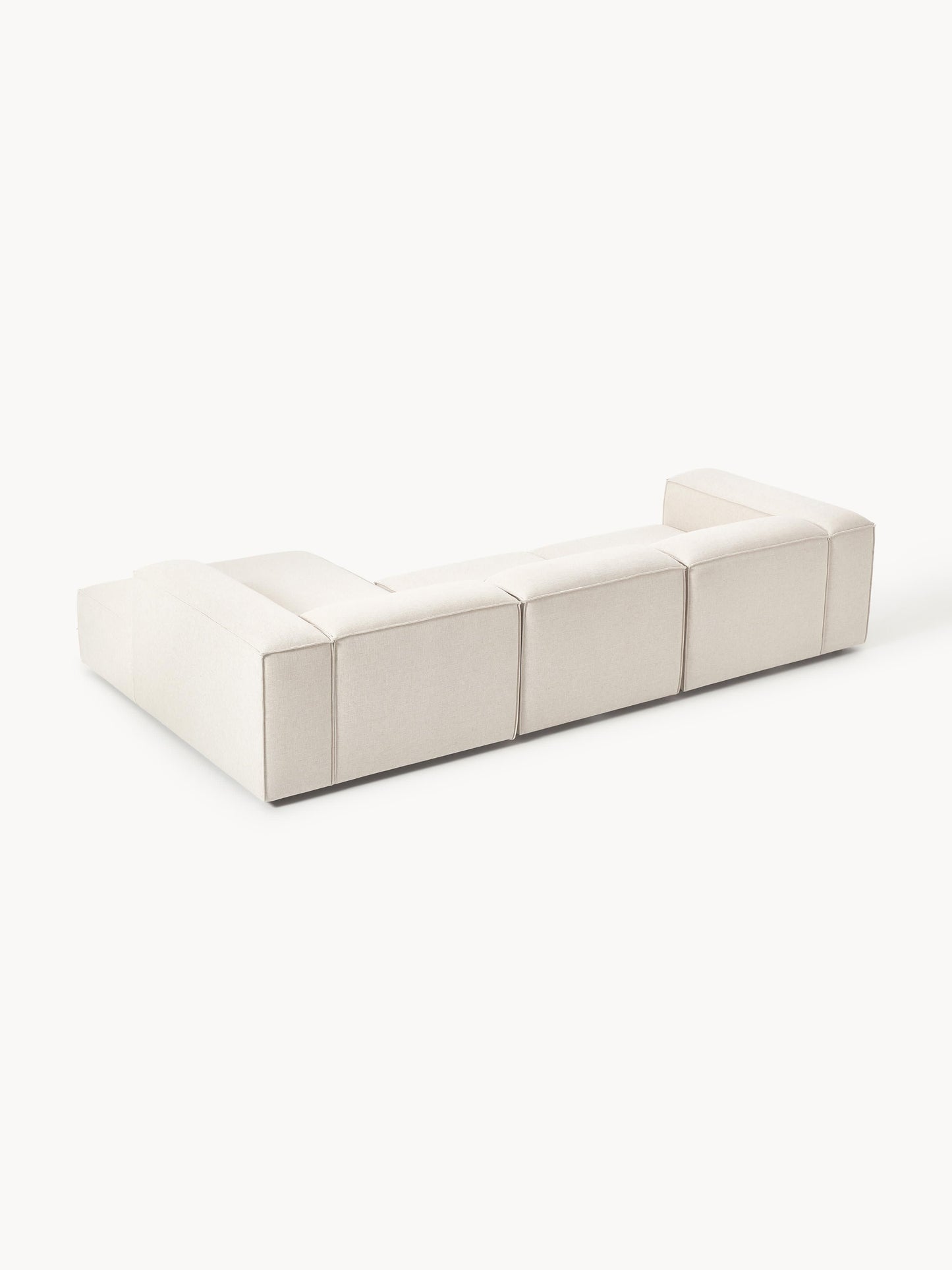 Modulares Ecksofa Lennon (4-Sitzer) aus Leinen-Mix