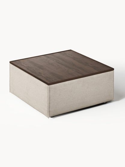 Sofa-Hocker Lennon aus Leinen-Mix mit Stauraum