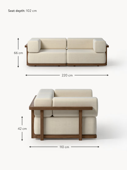Garten-Loungesofa Matheus (2-Sitzer) aus Akazienholz