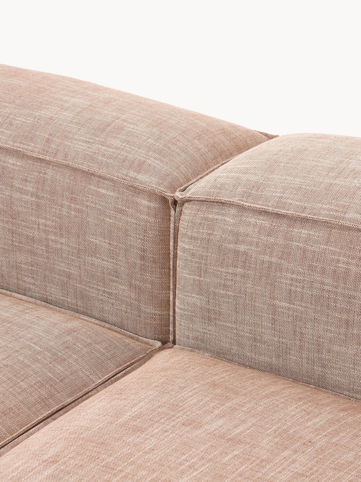 Modulares Sofa Lennon (3-Sitzer) aus Leinen-Mix