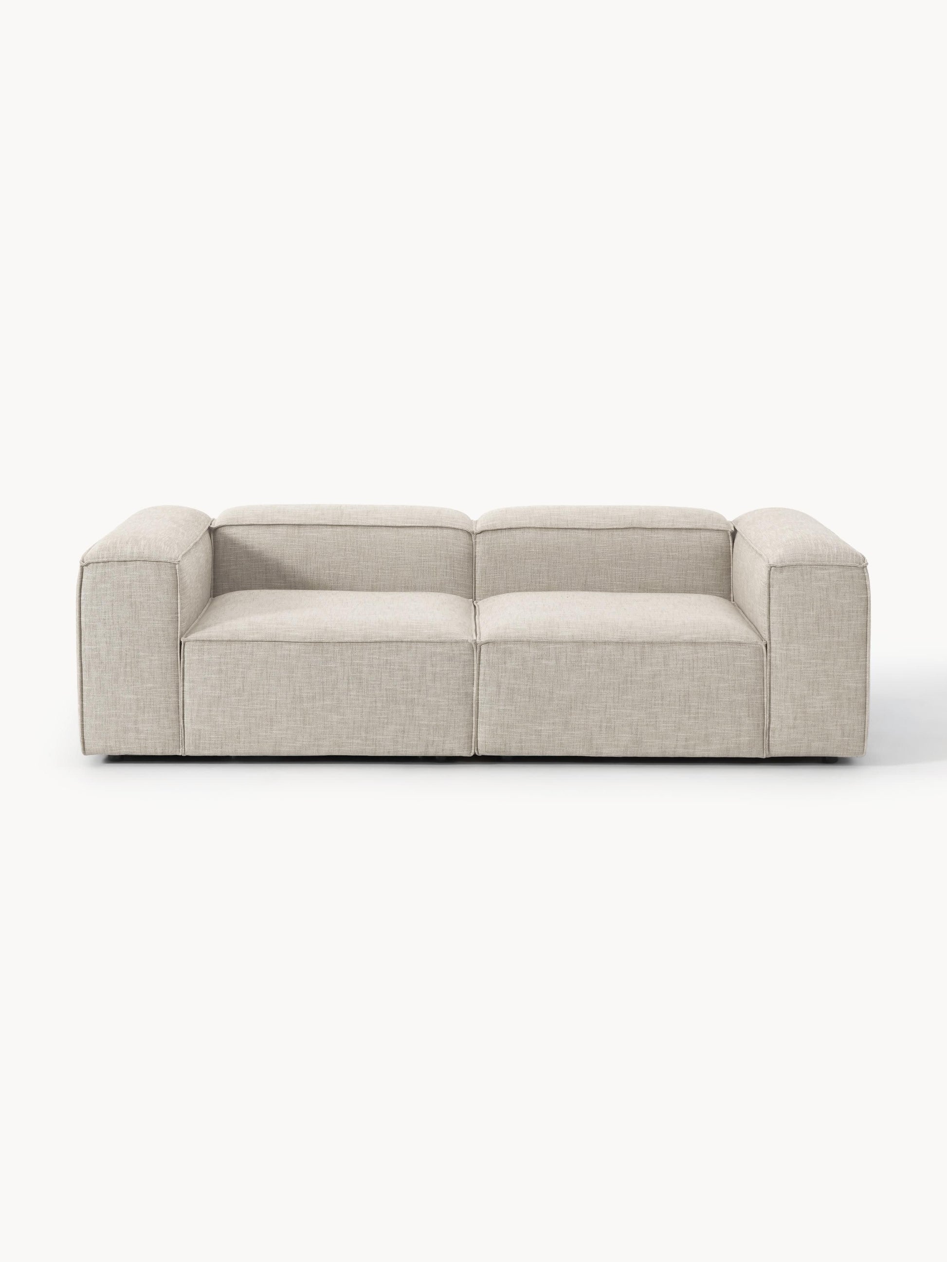 Galeriebild 1 - Modulares Sofa Lennon (3-Sitzer) aus Leinen-Mix