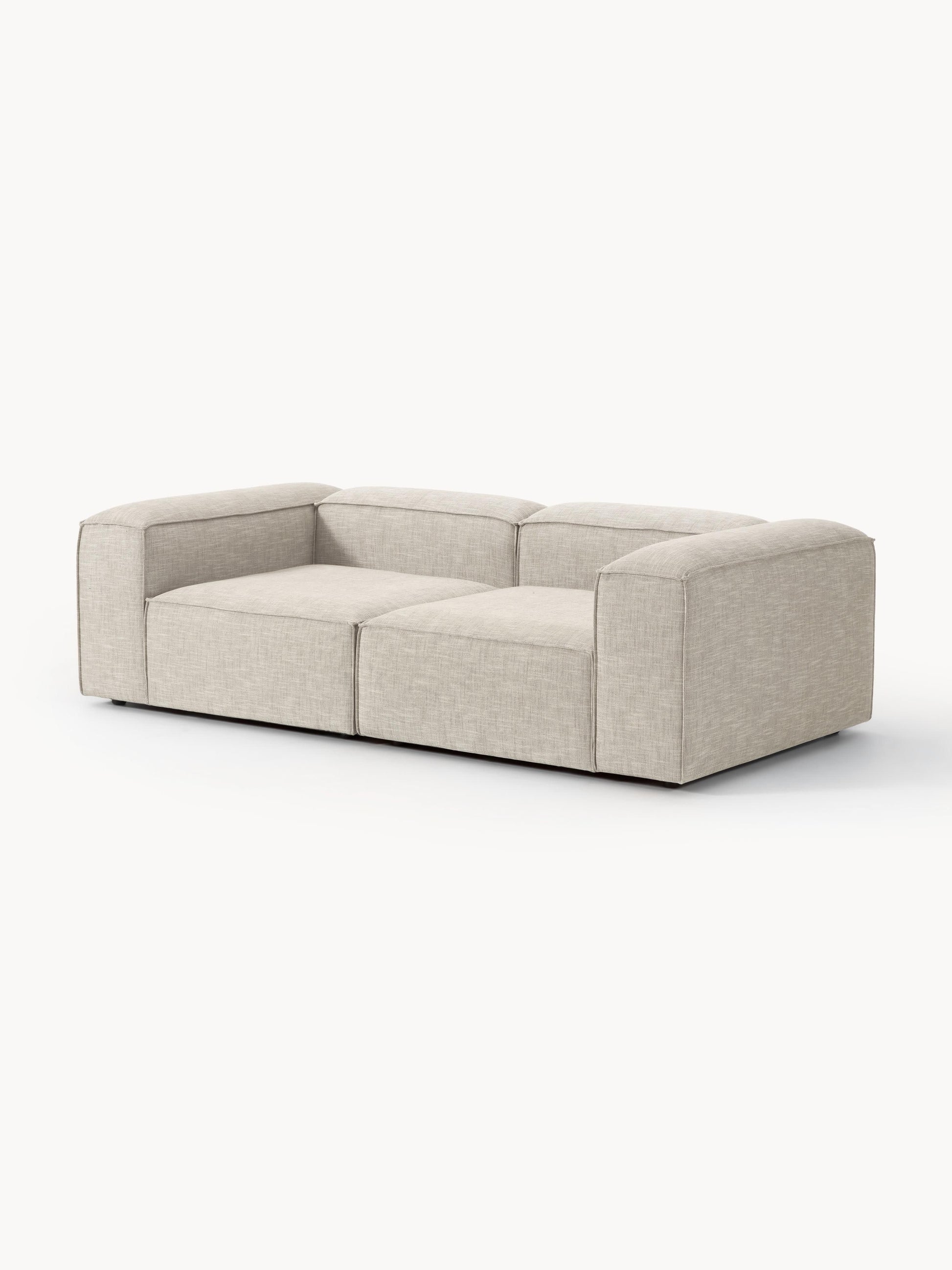 Modulares Sofa Lennon (3-Sitzer) aus Leinen-Mix