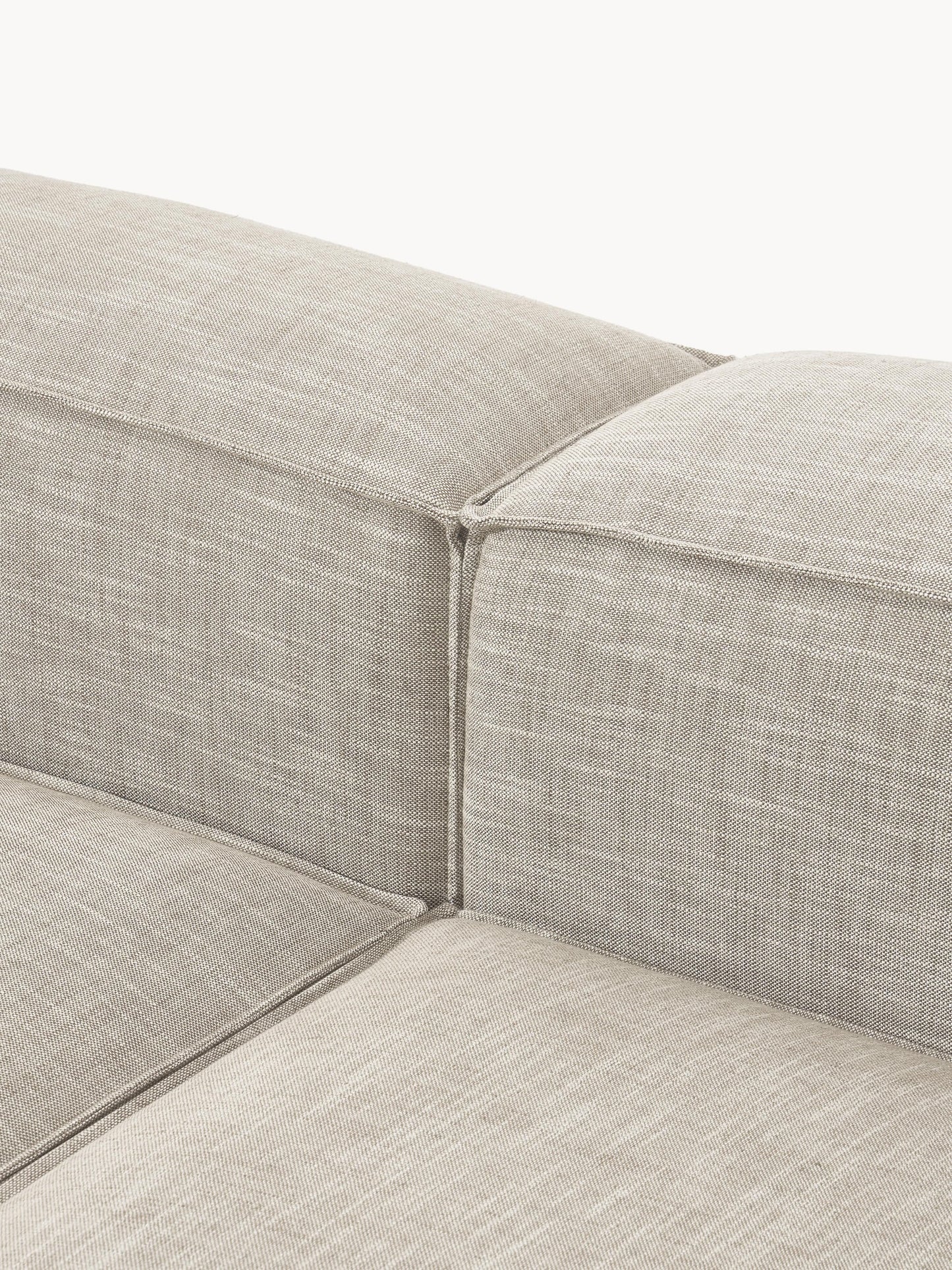 Modulares Sofa Lennon (3-Sitzer) aus Leinen-Mix