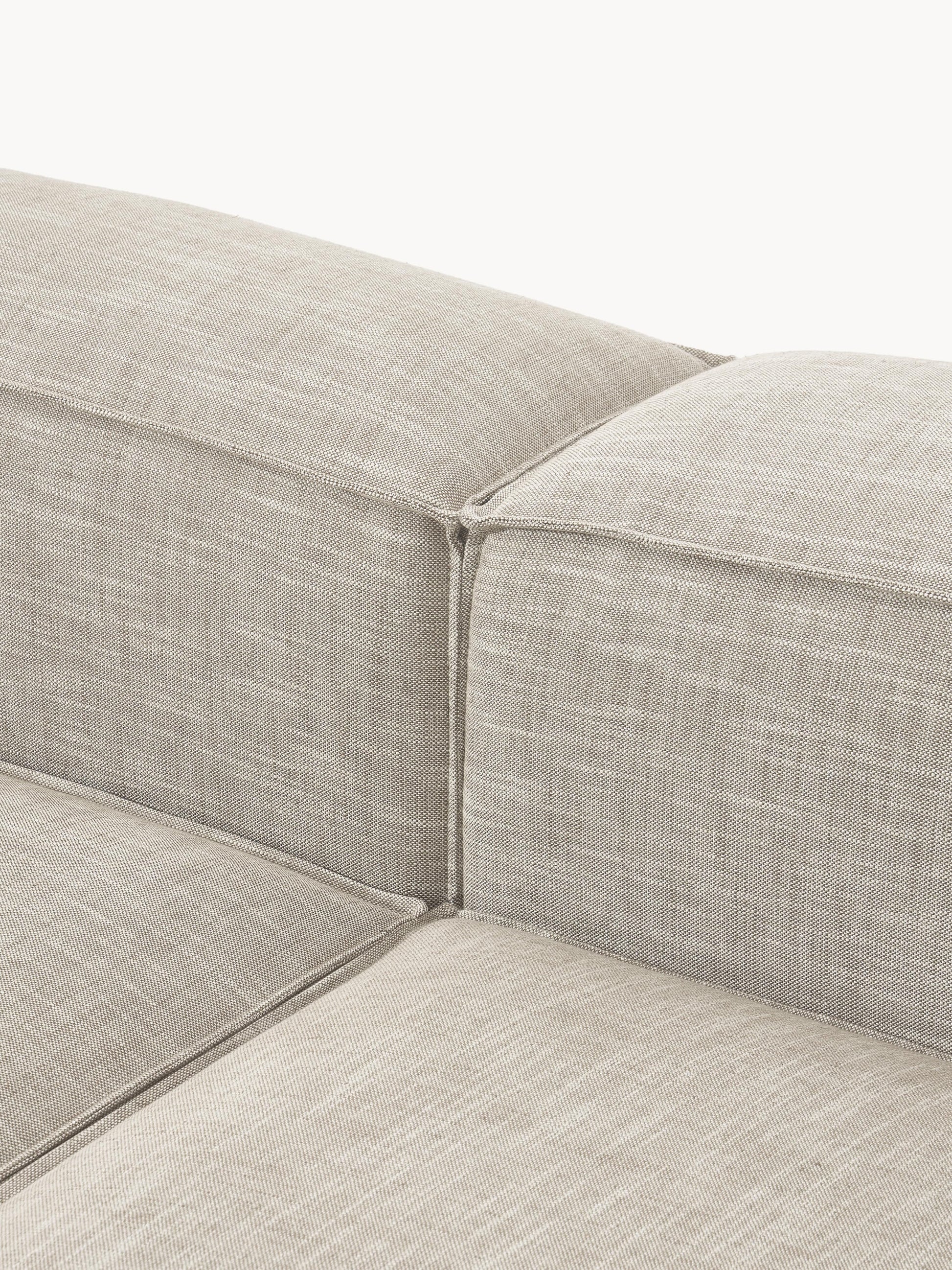 Modulares Sofa Lennon (3-Sitzer) aus Leinen-Mix