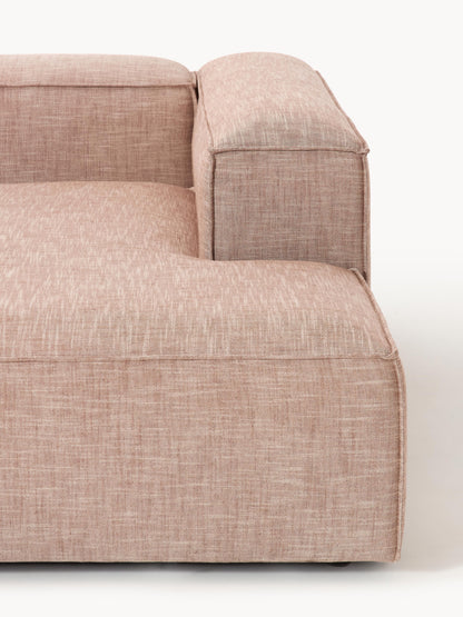 Modulares Ecksofa Lennon (4-Sitzer) aus Leinen-Mix