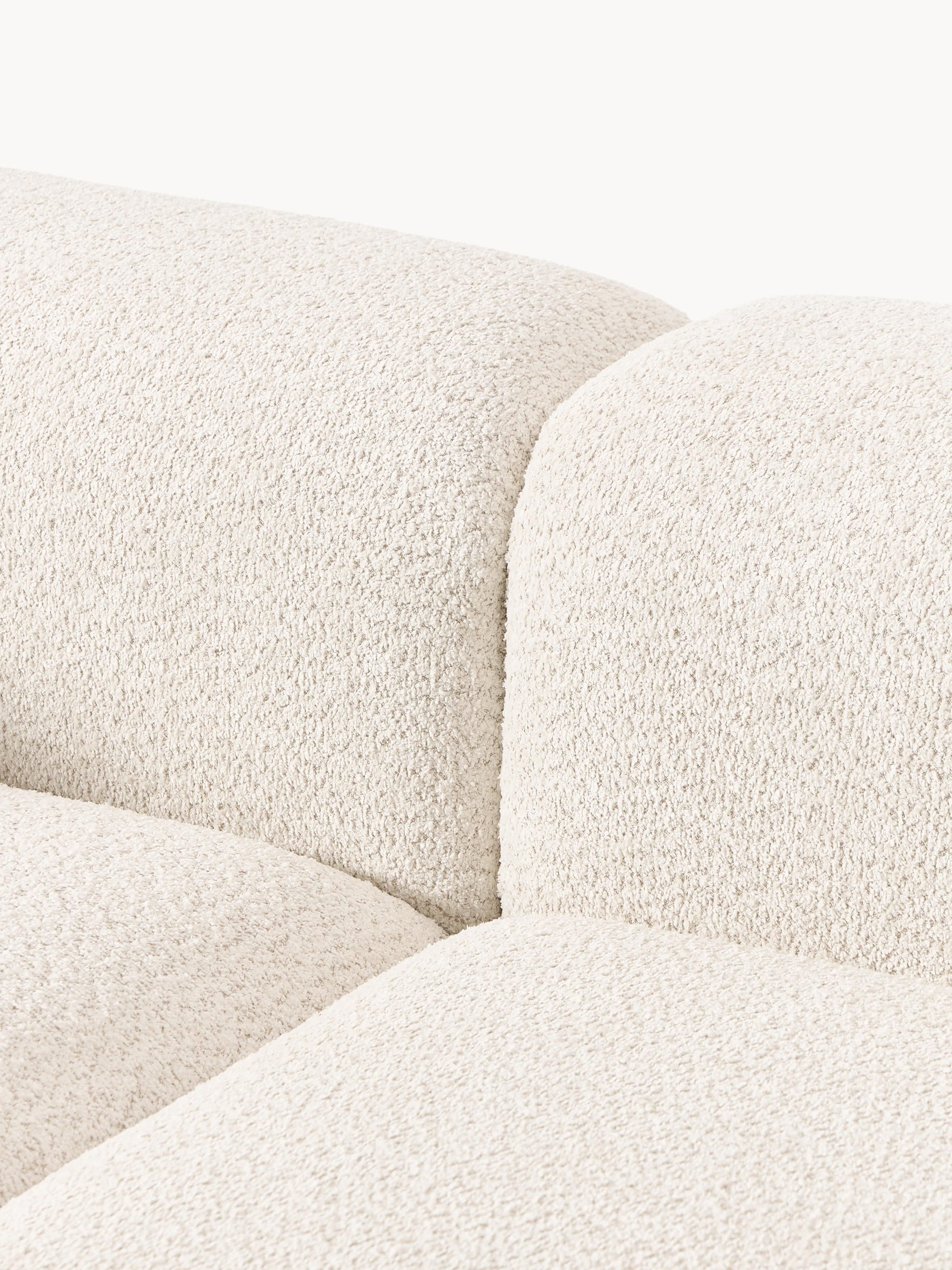 Modulares Sofa Natalie (3-Sitzer) aus Teddy-Bouclé