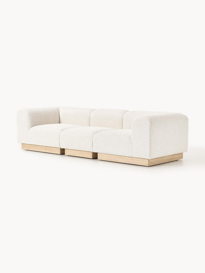 Modulares Sofa Natalie (3-Sitzer) aus Teddy-Bouclé