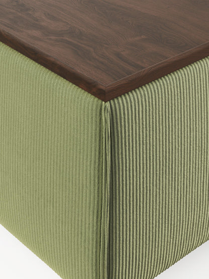 Sofa-Hocker Lennon aus Cord mit Stauraum