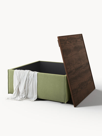 Sofa-Hocker Lennon aus Cord mit Stauraum