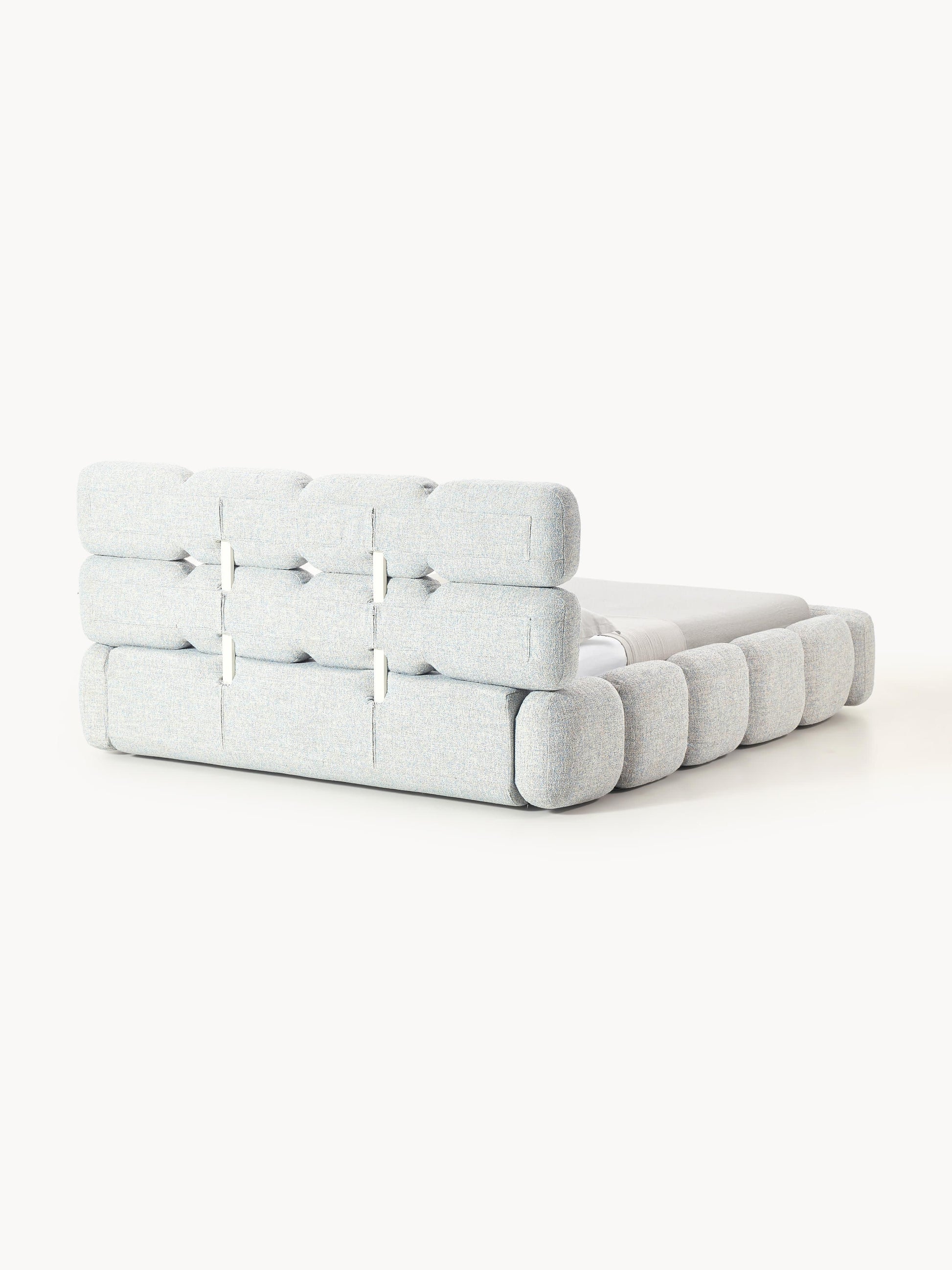 Polsterbett Tayla aus Bouclé mit Stauraum