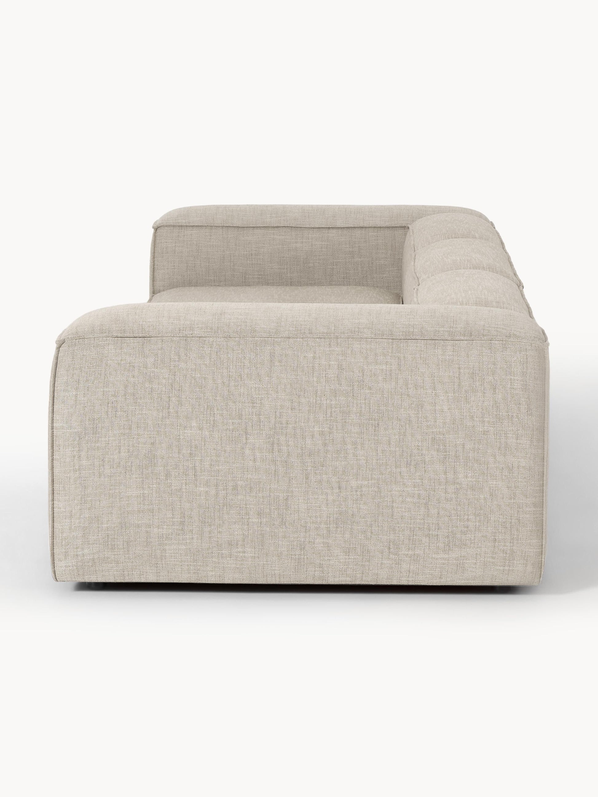 Modulares Sofa Lennon (4-Sitzer) aus Leinen-Mix