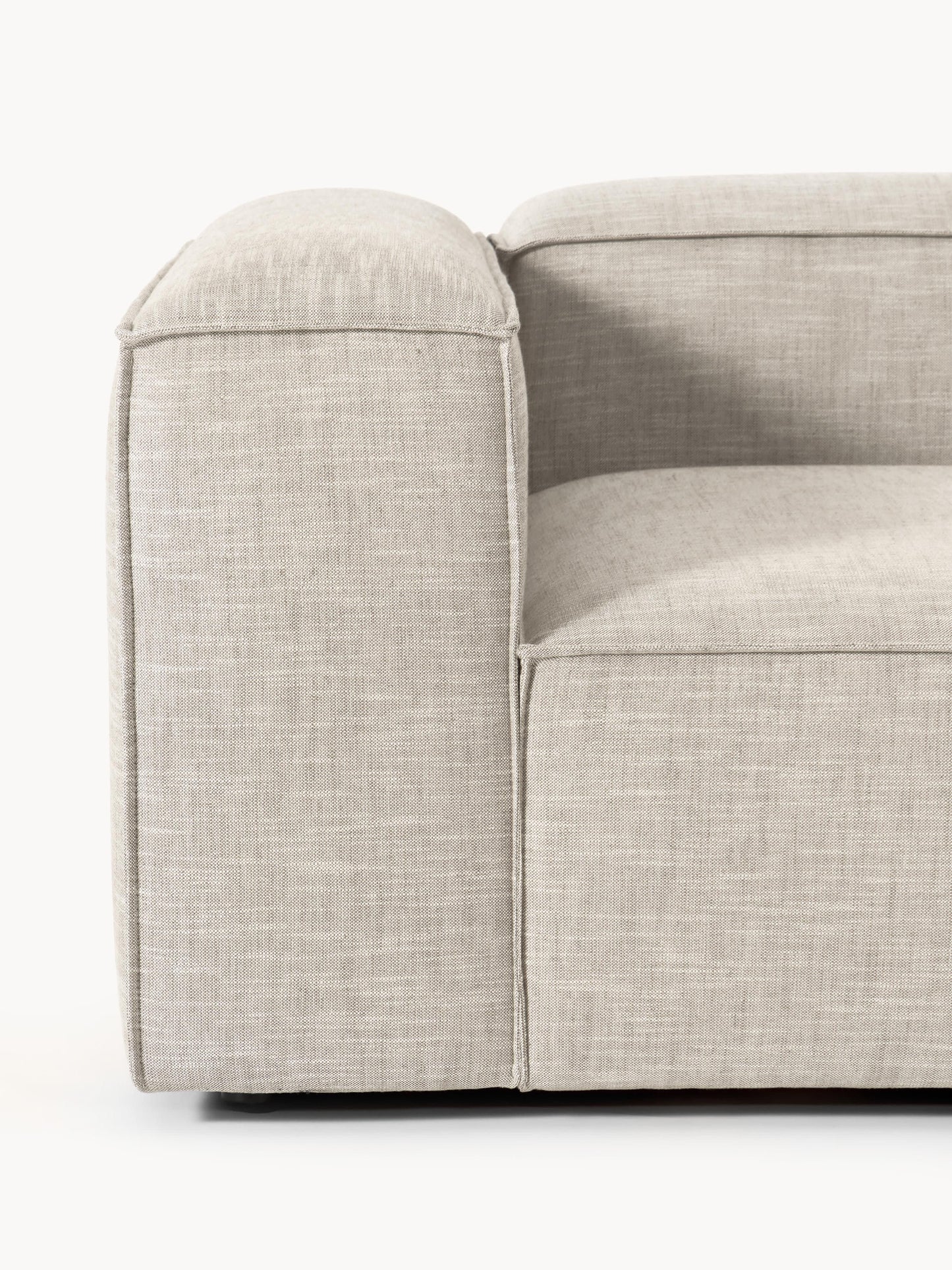 Modulares Sofa Lennon (4-Sitzer) aus Leinen-Mix