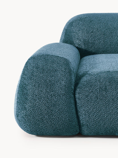 Modulares Teddy-Bouclé-Ecksofa Wolke (4-Sitzer)