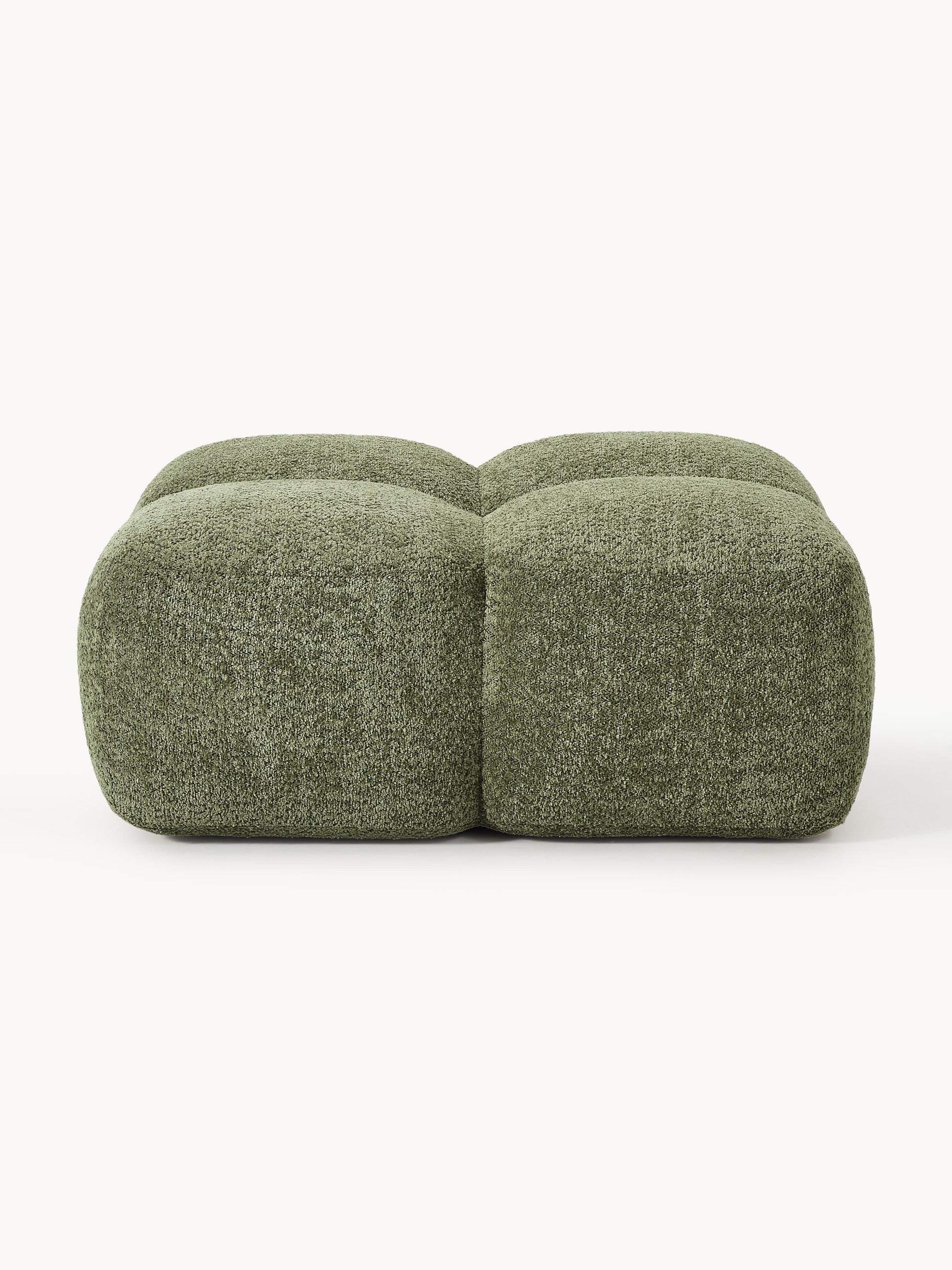 Sofa-Hocker Tayla aus Teddy-Bouclé