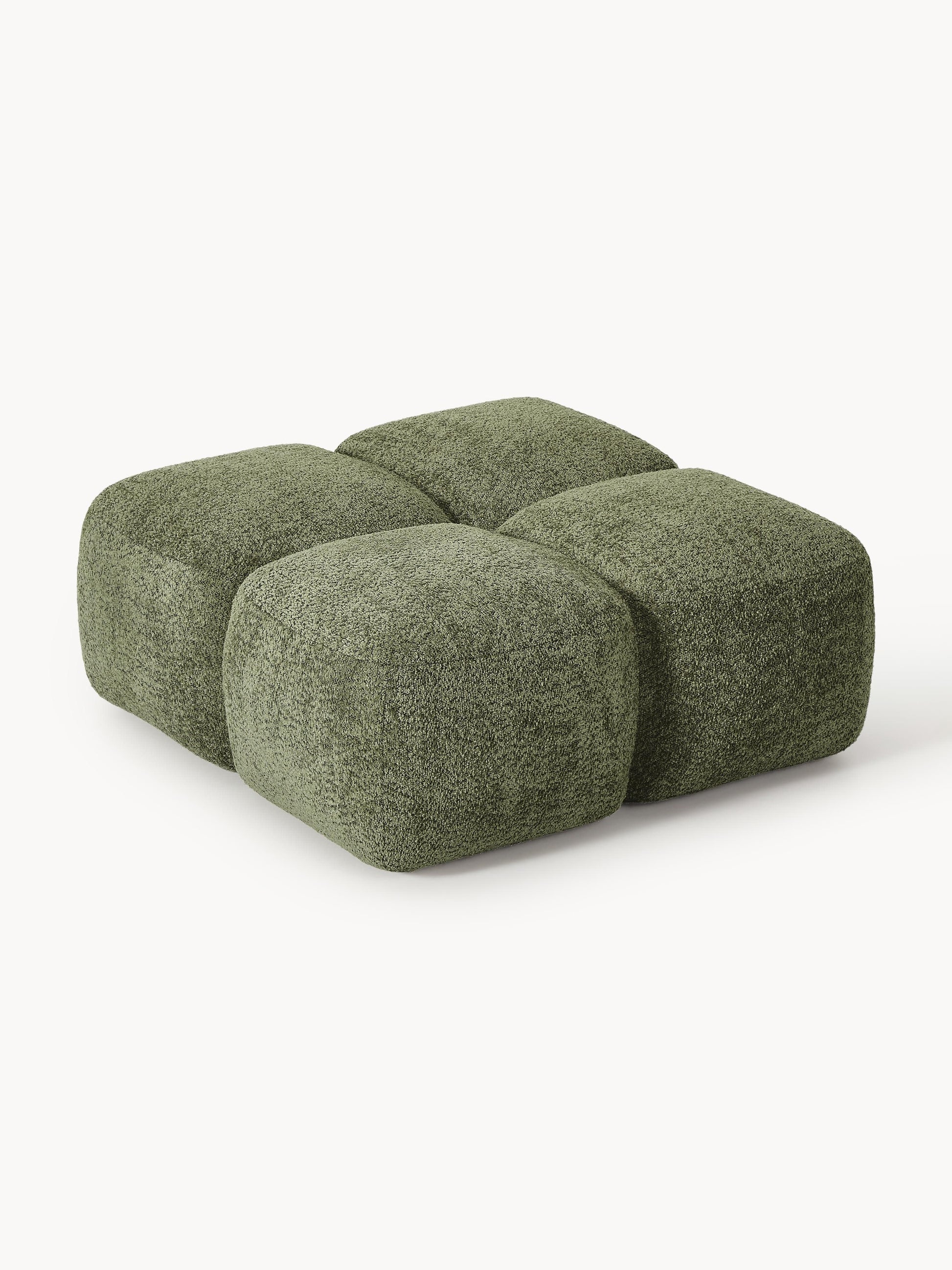 Sofa-Hocker Tayla aus Teddy-Bouclé
