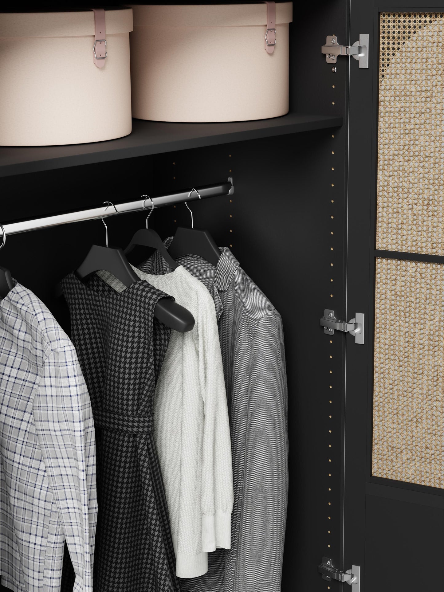 Modularer Drehtürenschrank Jeanne, 150 cm Breite, in verschiedenen Größen
