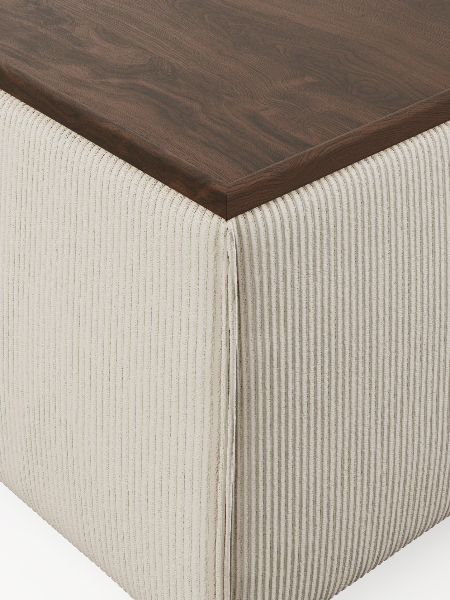Sofa-Hocker Lennon aus Cord mit Stauraum
