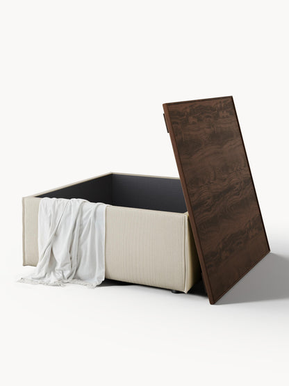Sofa-Hocker Lennon aus Cord mit Stauraum