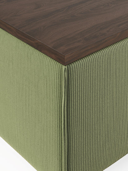 Sofa-Hocker Lennon aus Cord mit Stauraum