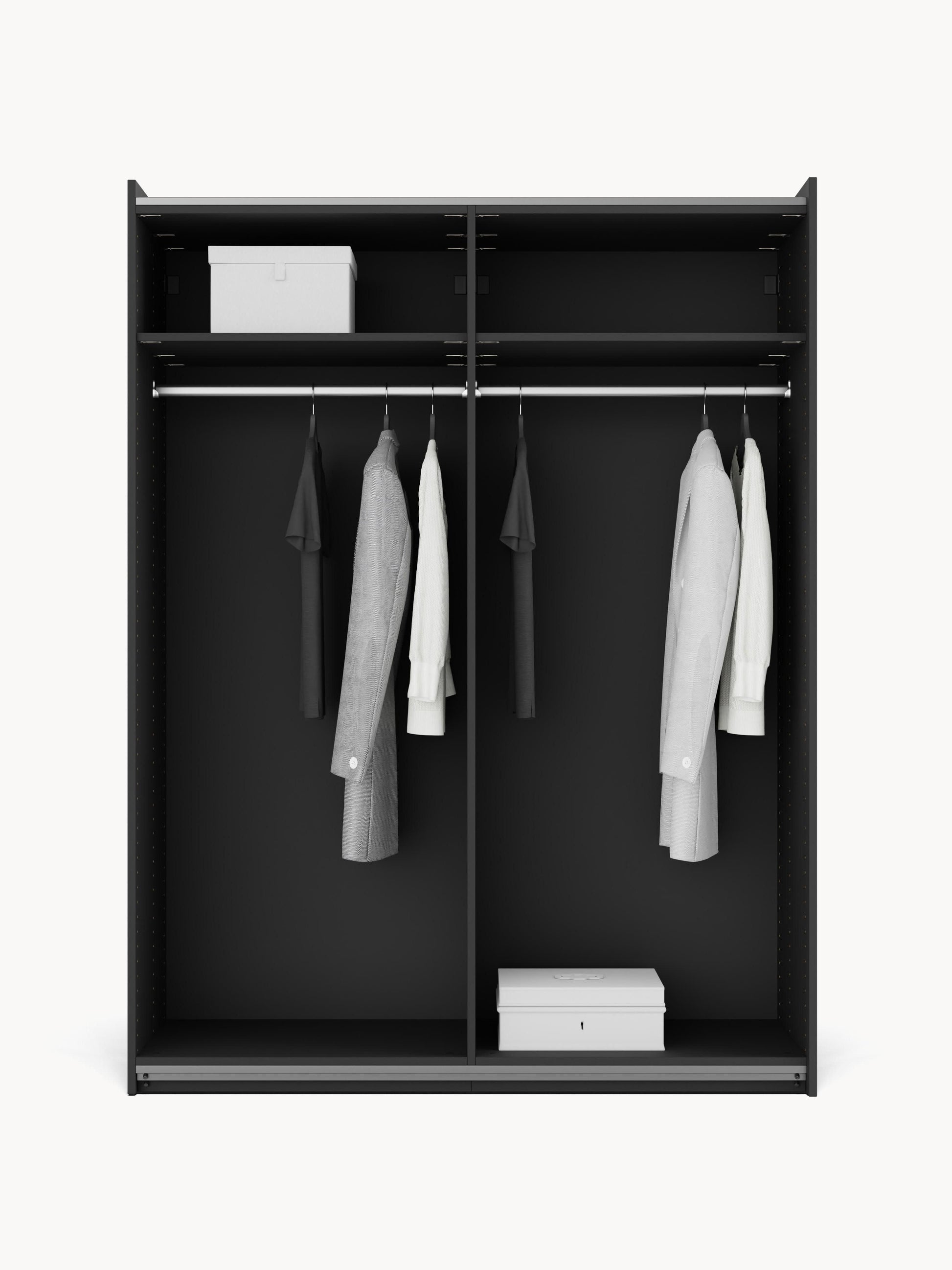 Modularer Schwebetürenschrank Leon, 150 cm Breite, in verschiedenen Größen