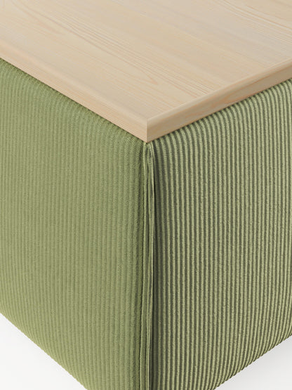 Sofa-Hocker Lennon aus Cord mit Stauraum