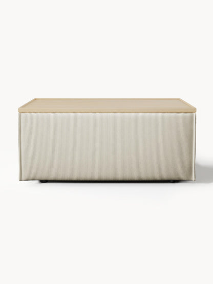 Sofa-Hocker Lennon aus Cord mit Stauraum