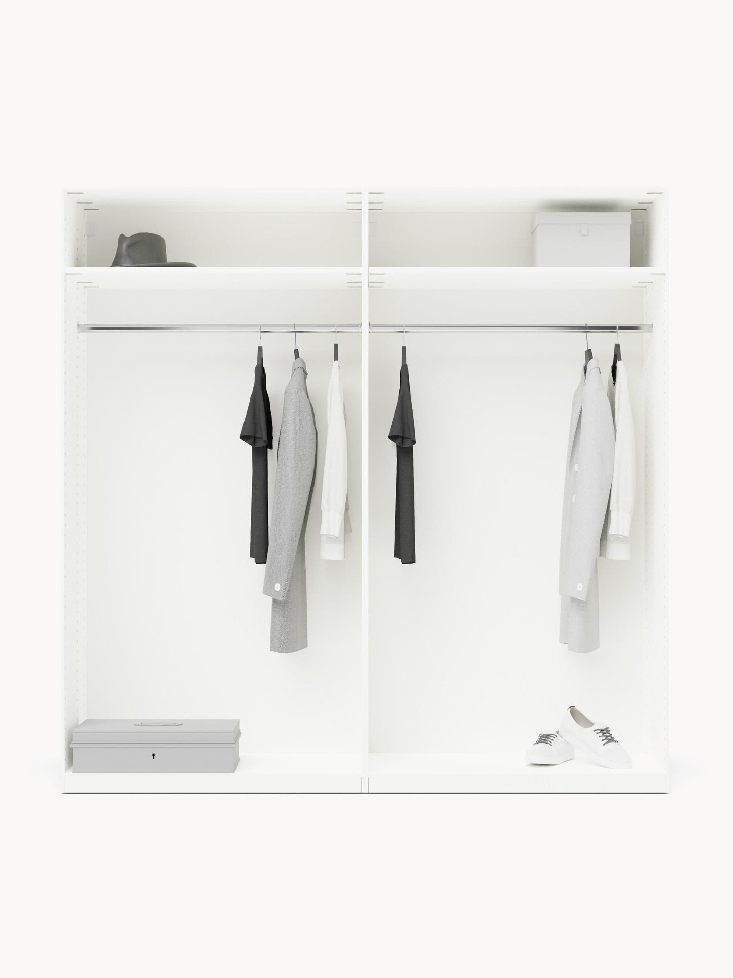 Modularer Drehtürenschrank Charlotte, 200 cm Breite, in verschiedenen Größen