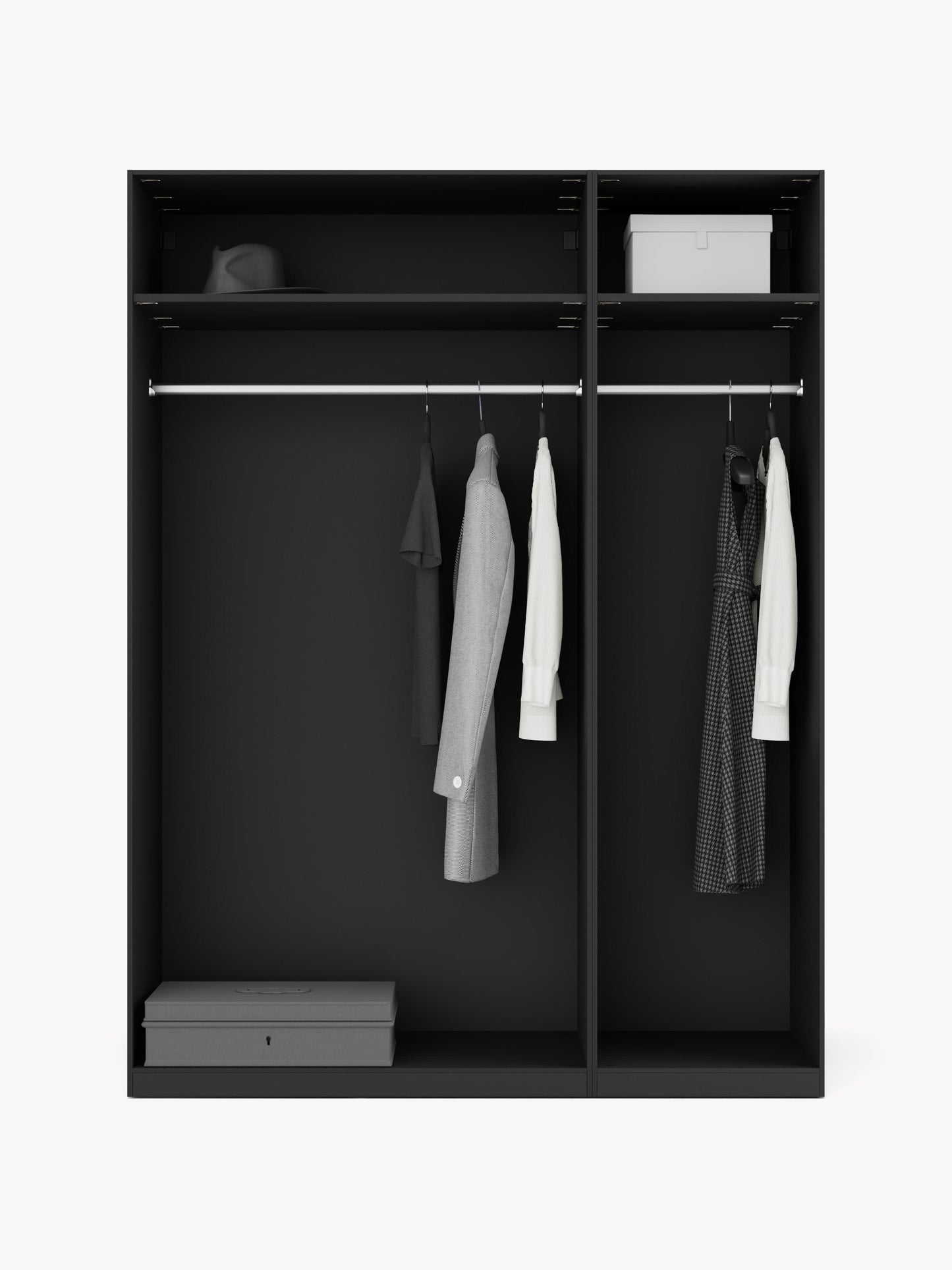 Modularer Drehtürenschrank Simone, 150 cm Breite, in verschiedenen Größen