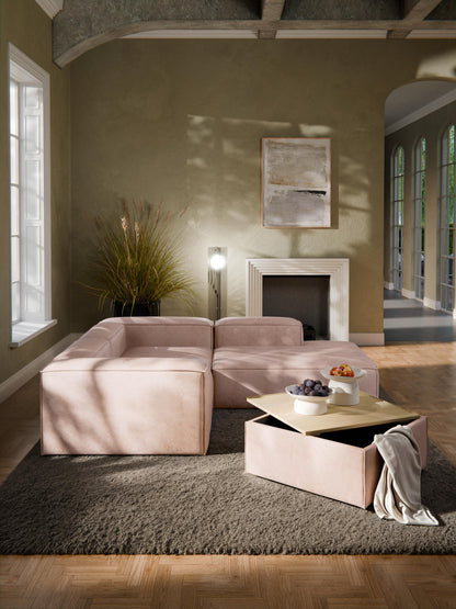 Sofa-Hocker Lennon aus Leinen-Mix mit Stauraum