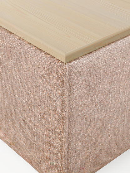 Sofa-Hocker Lennon aus Leinen-Mix mit Stauraum