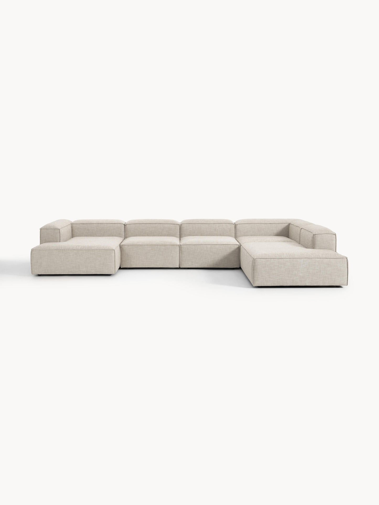 Modulares XL Sofa Lennon aus Leinen-Mix