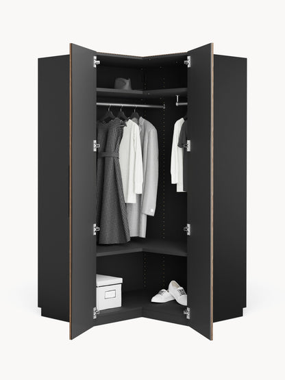 Modularer Eck-Kleiderschrank Simone, 115 cm Breite