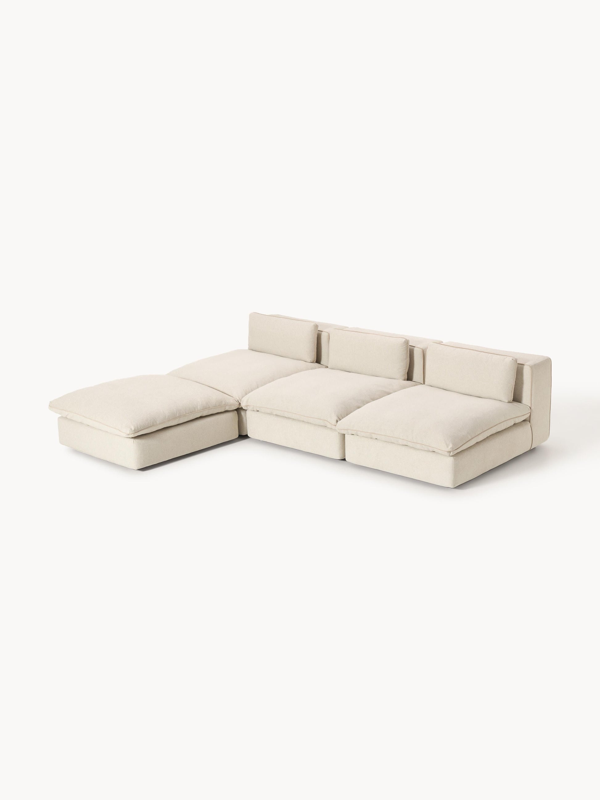 Modulares XL-Sofa Felix mit Hocker (links/rechts)