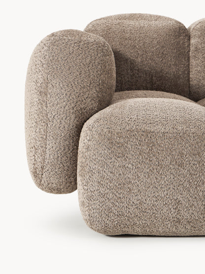 Modulares Sofa Tayla (4-Sitzer) aus Teddy-Bouclé