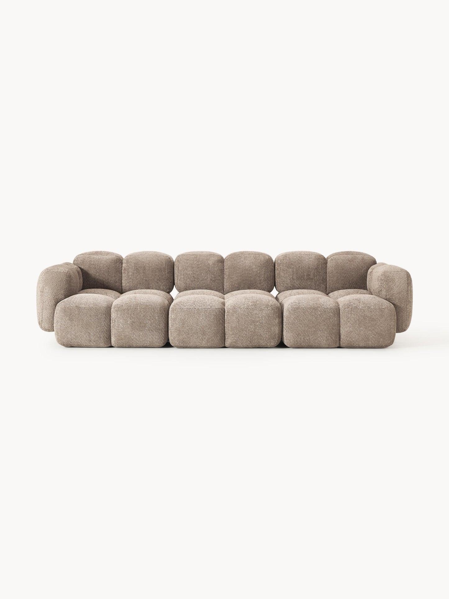 Galeriebild 1 - Modulares Sofa Tayla (4-Sitzer) aus Teddy-Bouclé