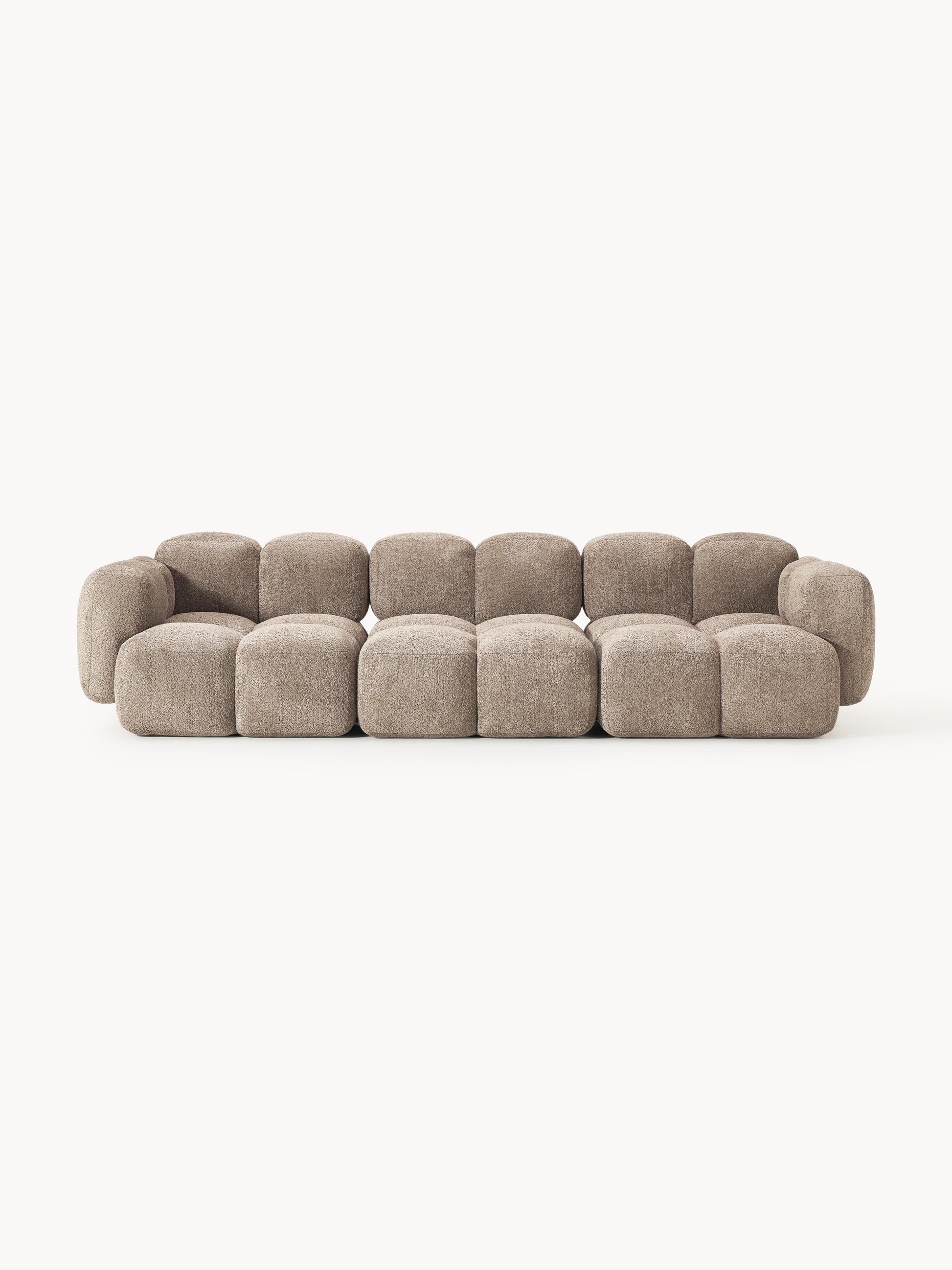 Galeriebild 1 - Modulares Sofa Tayla (4-Sitzer) aus Teddy-Bouclé