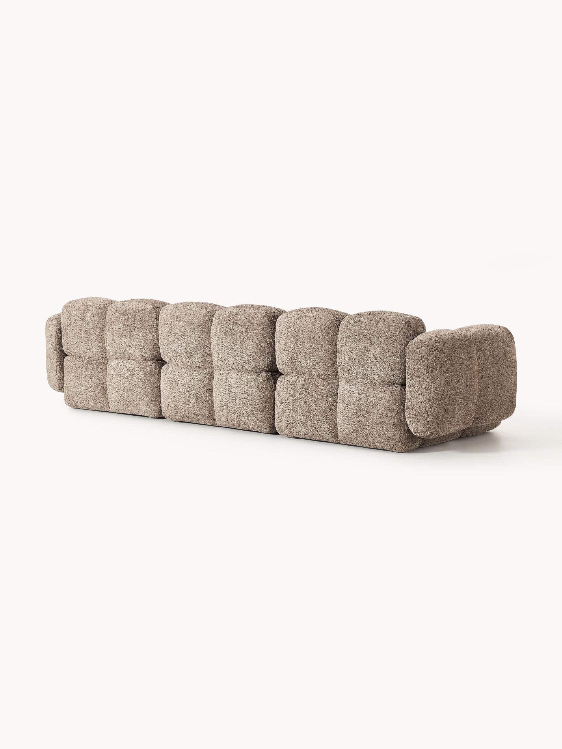 Modulares Sofa Tayla (4-Sitzer) aus Teddy-Bouclé
