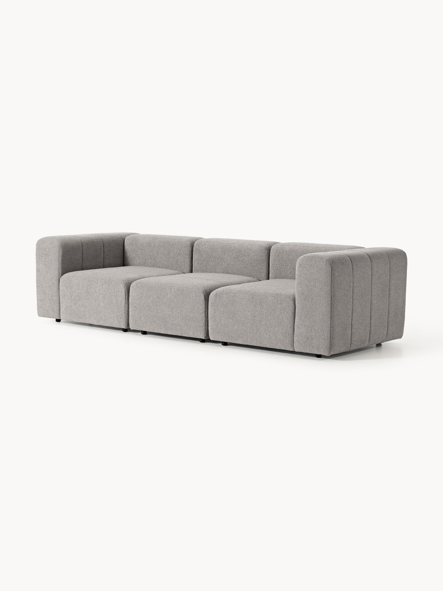 Modulares Bouclé-Sofa Lena (4-Sitzer)