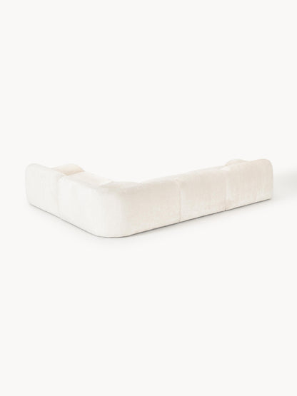 Modulares Teddy-Bouclé-Ecksofa Wolke (4-Sitzer)