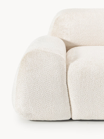 Modulares Teddy-Bouclé-Ecksofa Wolke (4-Sitzer)